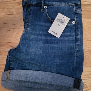 Lucky Brand "The Roll Up" Blue Jean Shorts with Rolled Hem Size 2/26